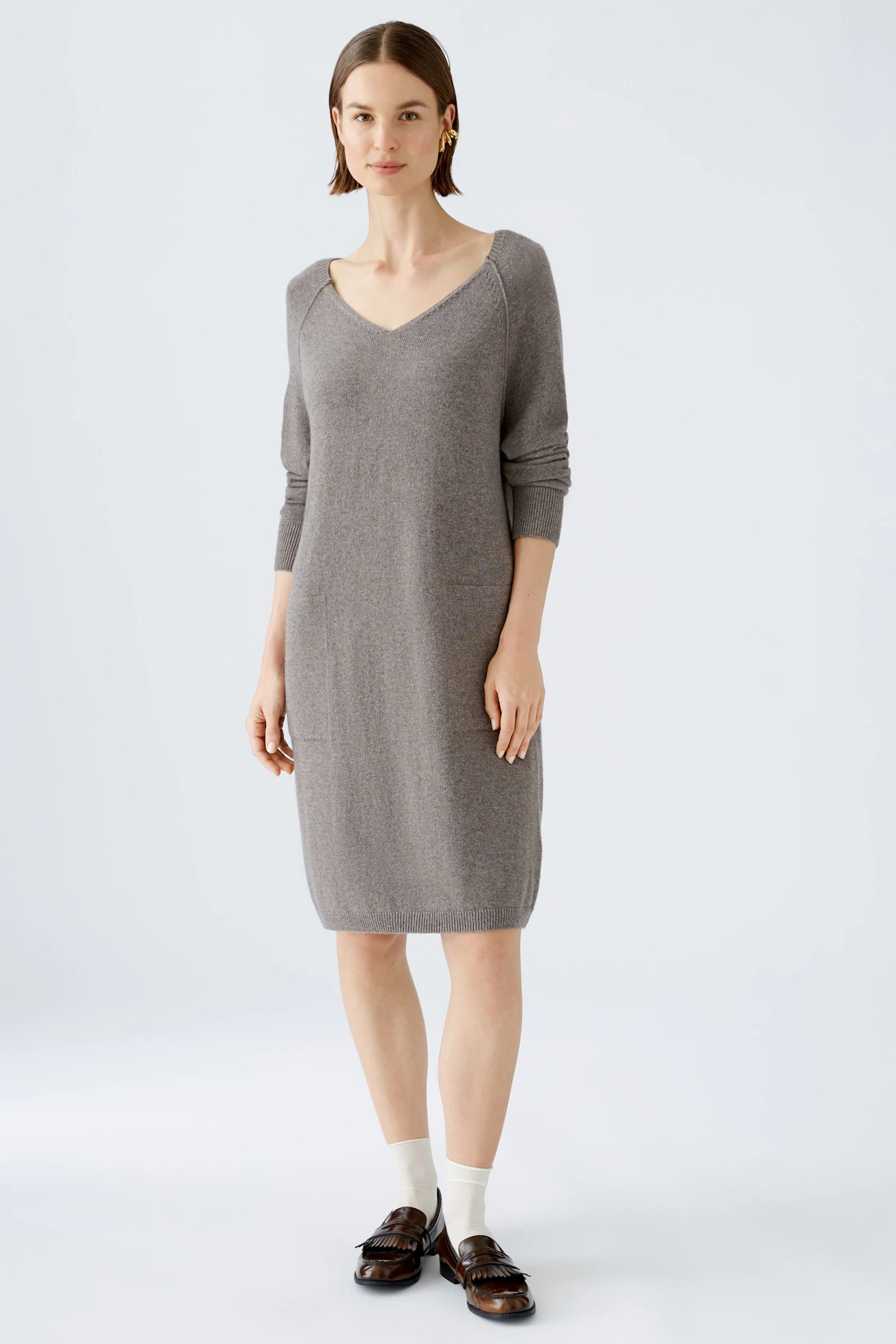 Oui V-Neck Sweater Dress