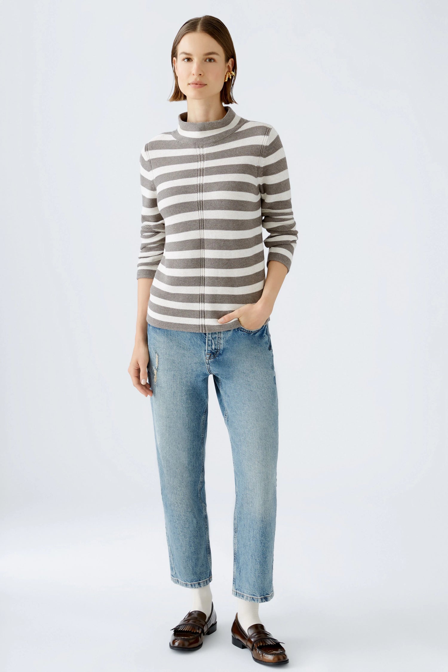 Oui Mock Neck Pullover