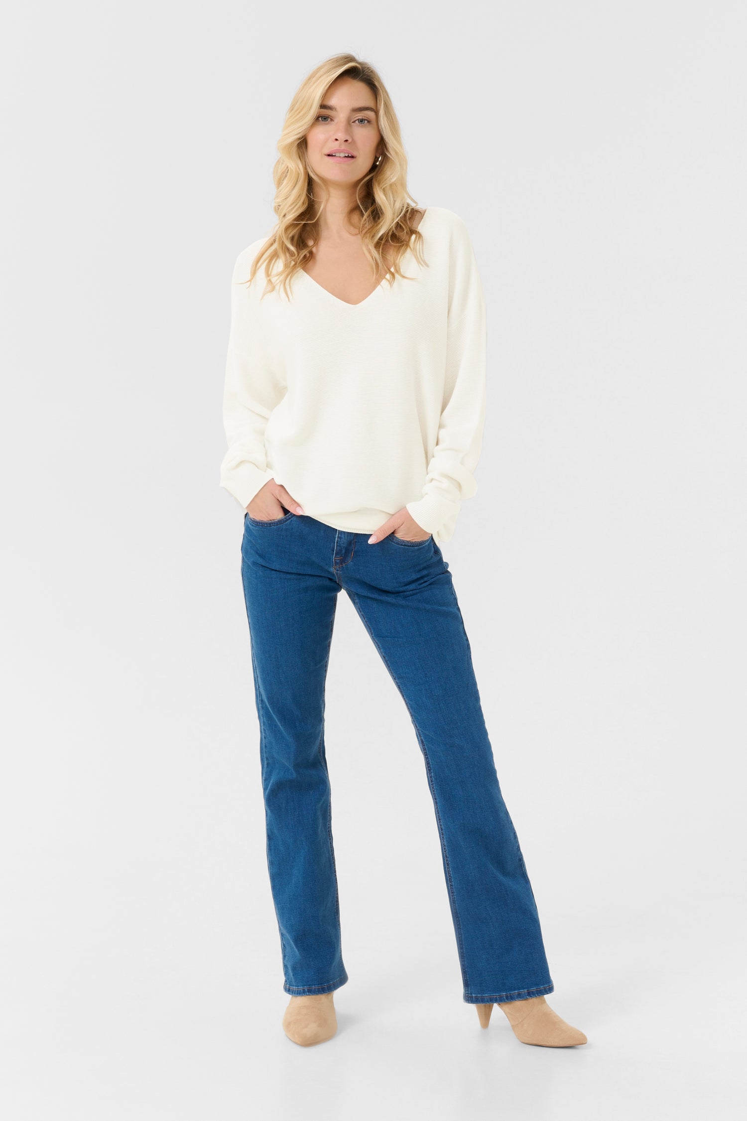 Cream Sillar Long Sleeve Pullover