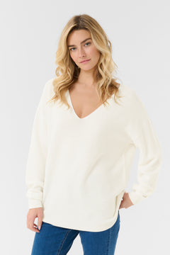 Cream Sillar Long Sleeve Pullover