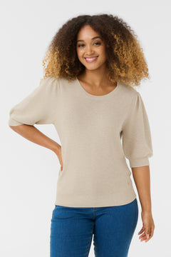 Cream Sillar Half Sleeve Pullover