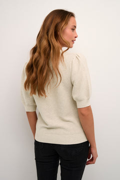 Cream Sillar Half Sleeve Pullover