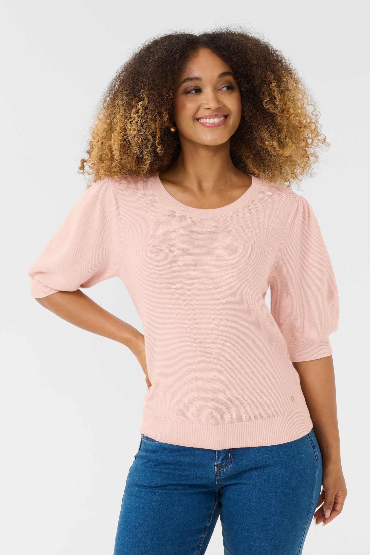 Cream Sillar Half Sleeve Pullover