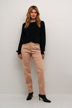 Cream Ann Twill Pant- Coco Fit