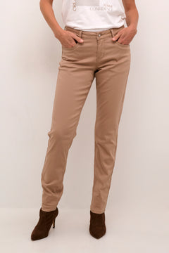 Cream Ann Twill Pant- Coco Fit