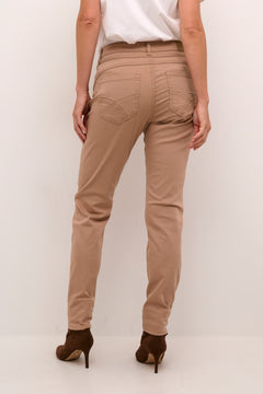 Cream Ann Twill Pant- Coco Fit