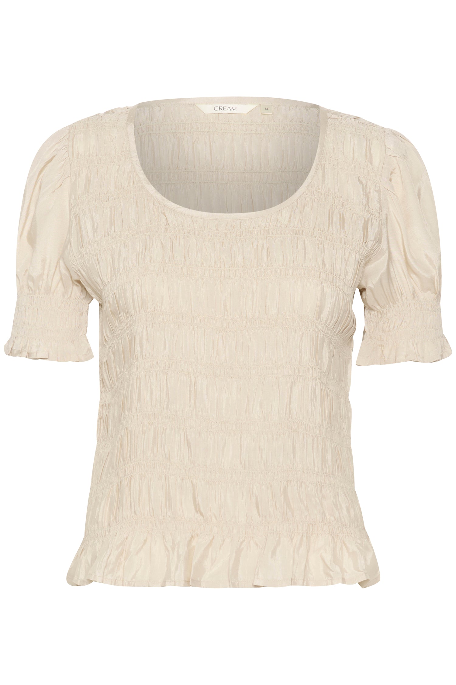 Cream Henva O-Neck Blouse