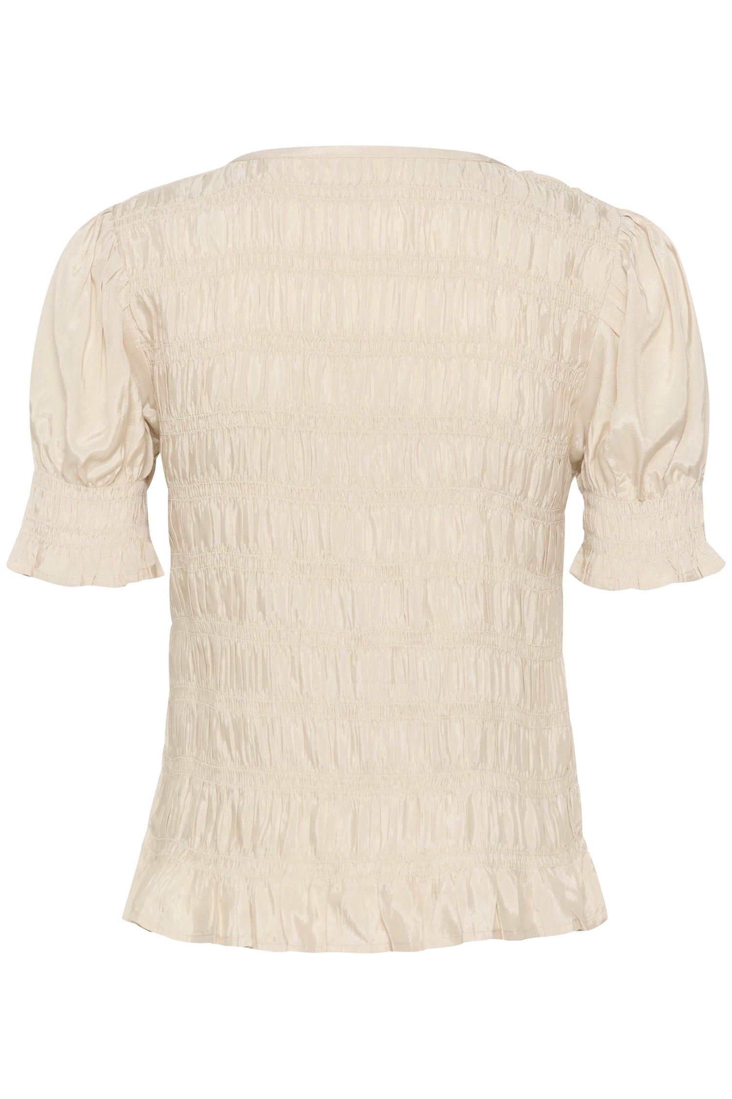 Cream Henva O-Neck Blouse