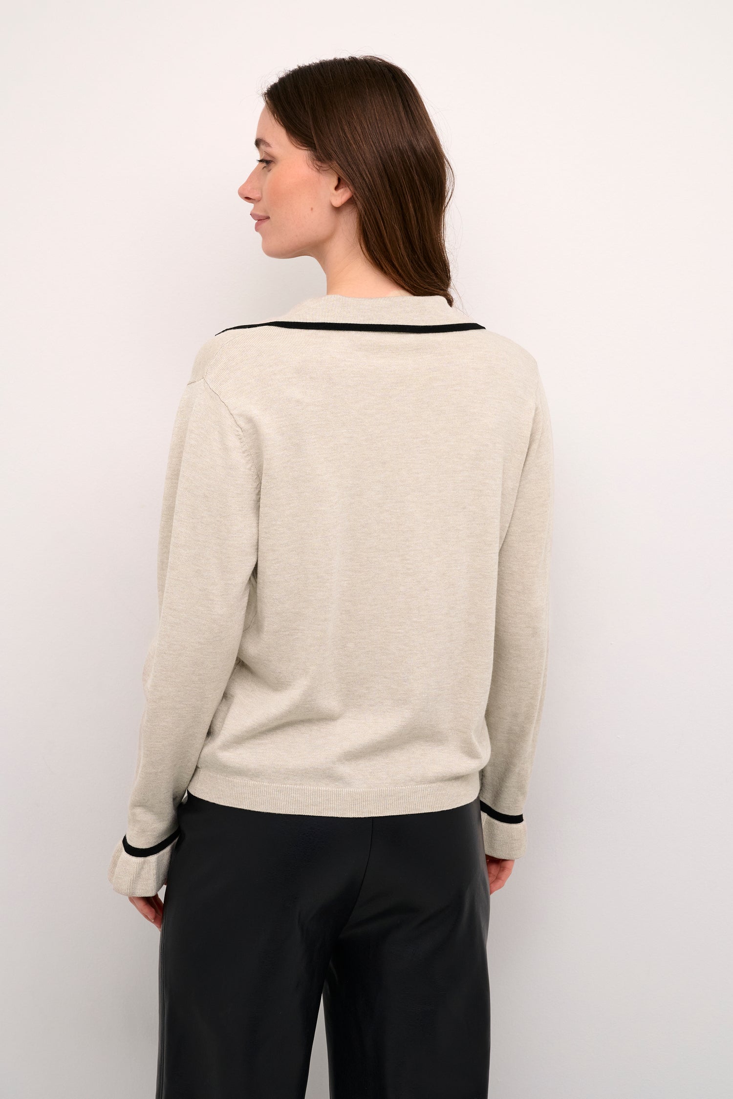 Cream Villea Knit Poloshirt