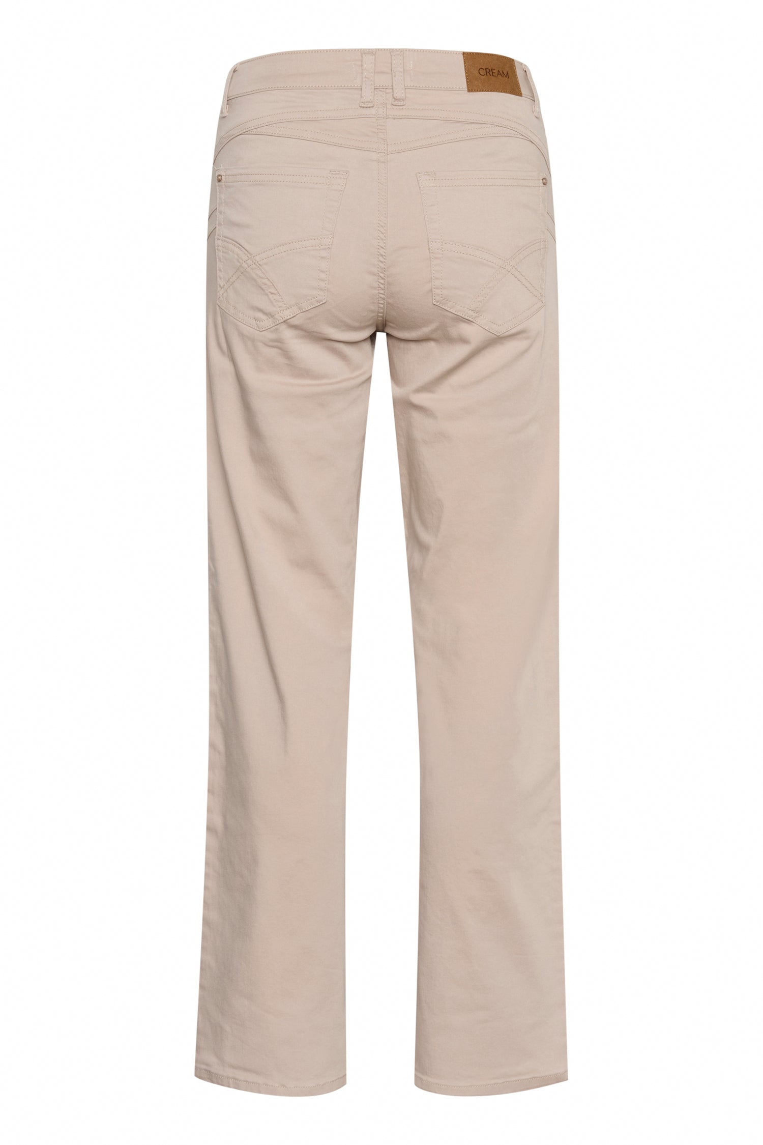 Cream Amanda Twill Pant - Shape Fit