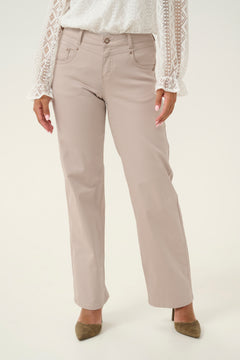 Cream Amanda Twill Pant - Shape Fit