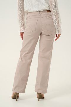 Cream Amanda Twill Pant - Shape Fit