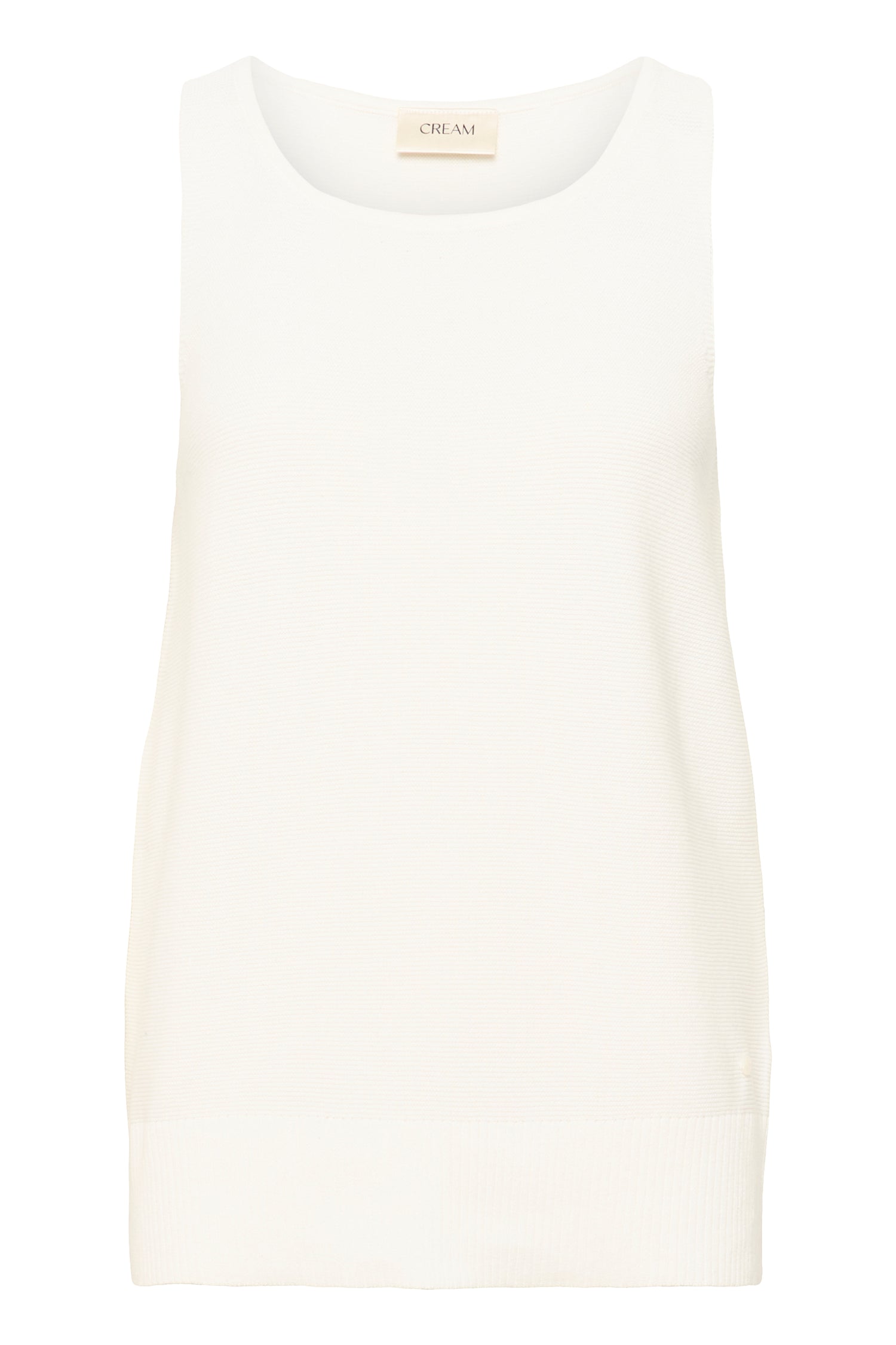 Cream Sillar Knit Sleeveless Tank