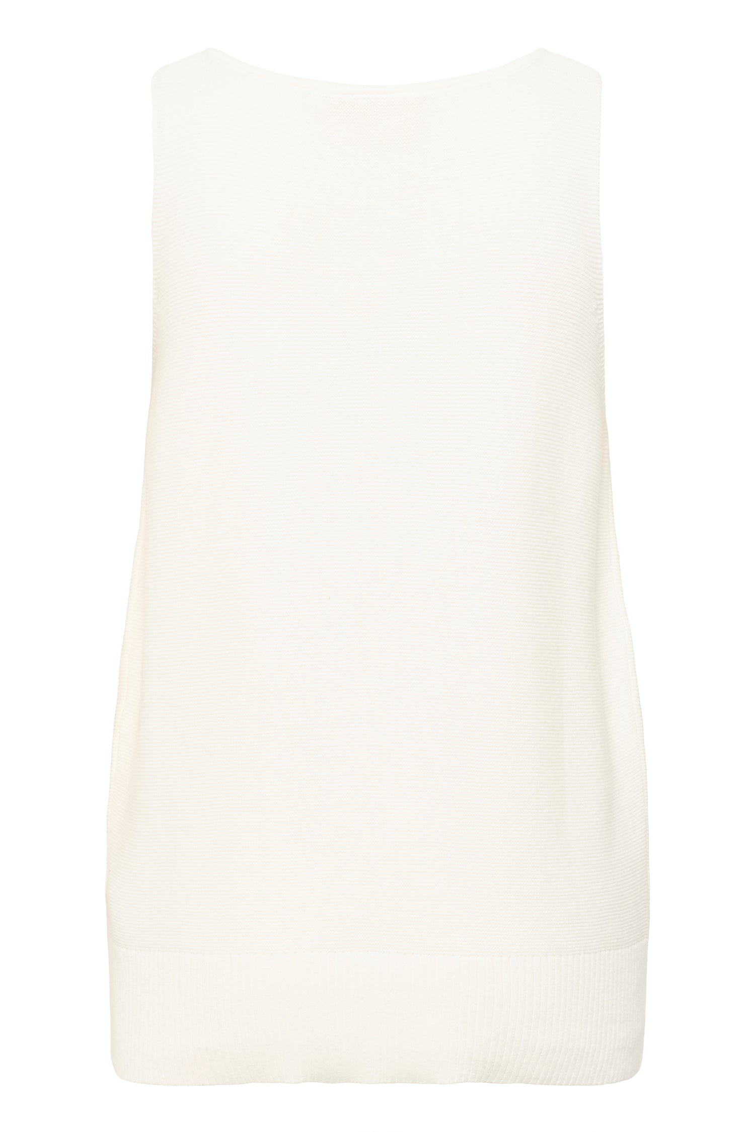 Cream Sillar Knit Sleeveless Tank