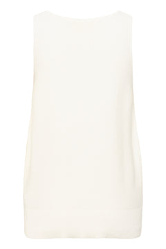 Cream Sillar Knit Sleeveless Tank