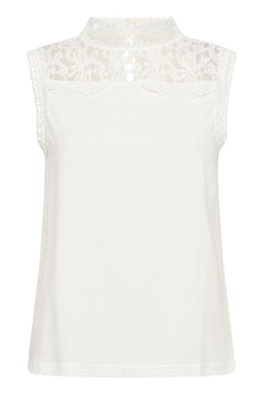 Cream Livy Sleeveless T-Shirt