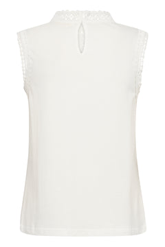 Cream Livy Sleeveless T-Shirt