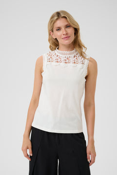 Cream Livy Sleeveless T-Shirt