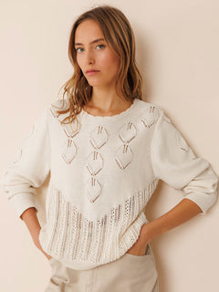 Indi & Cold Crochet Effect Sweater