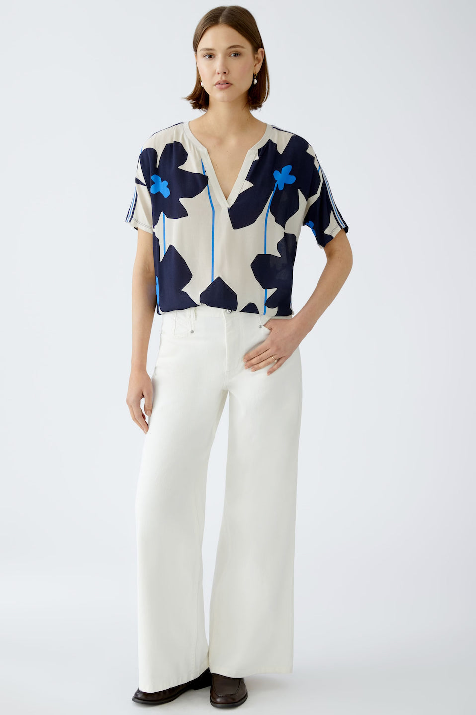 Oui Floral Print Blouse