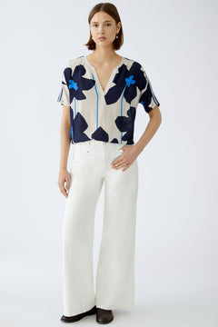 Oui Floral Print Blouse