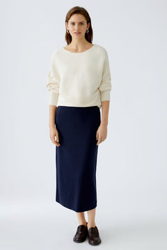 Oui Knit Skirt With Piping