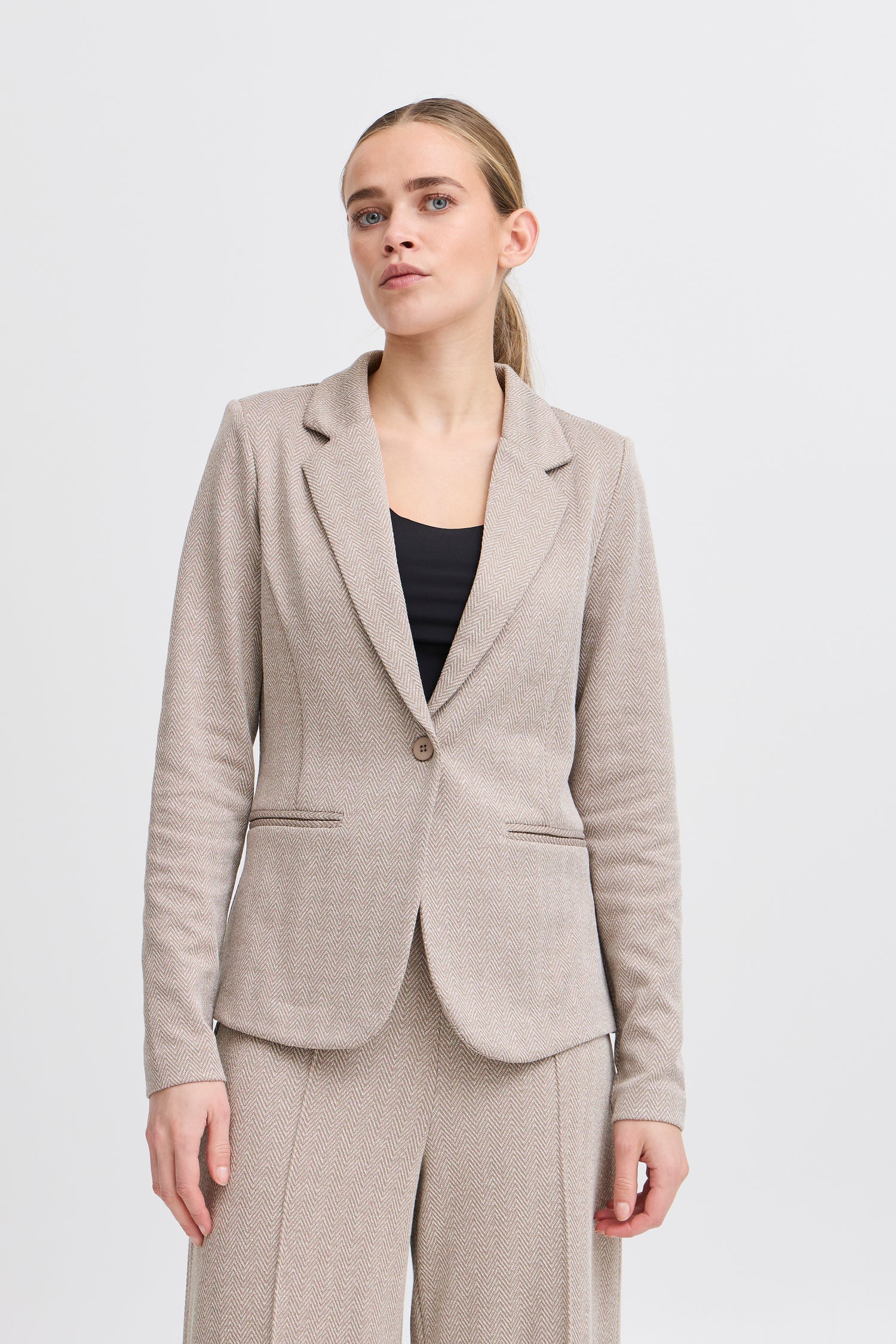 Ichi Kate Herringbone Blazer