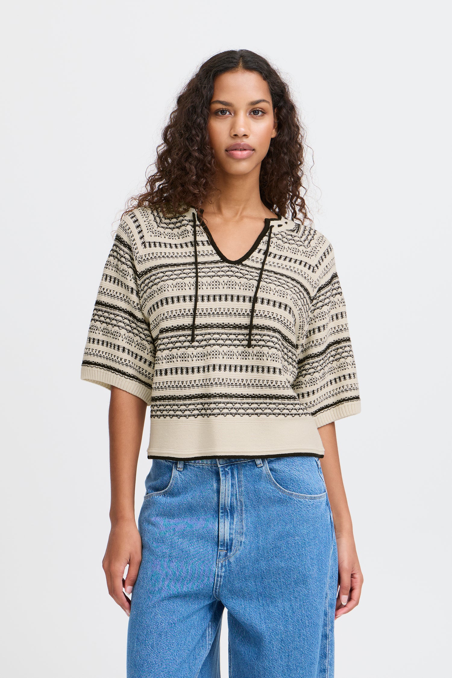 Ichi Channy Half Sleeve Sweater