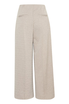 Ichi Kate Pique Wide Crop Pant