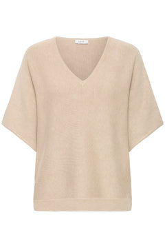 B. Young Mmorla V-Neck Short Sleeve Sweater