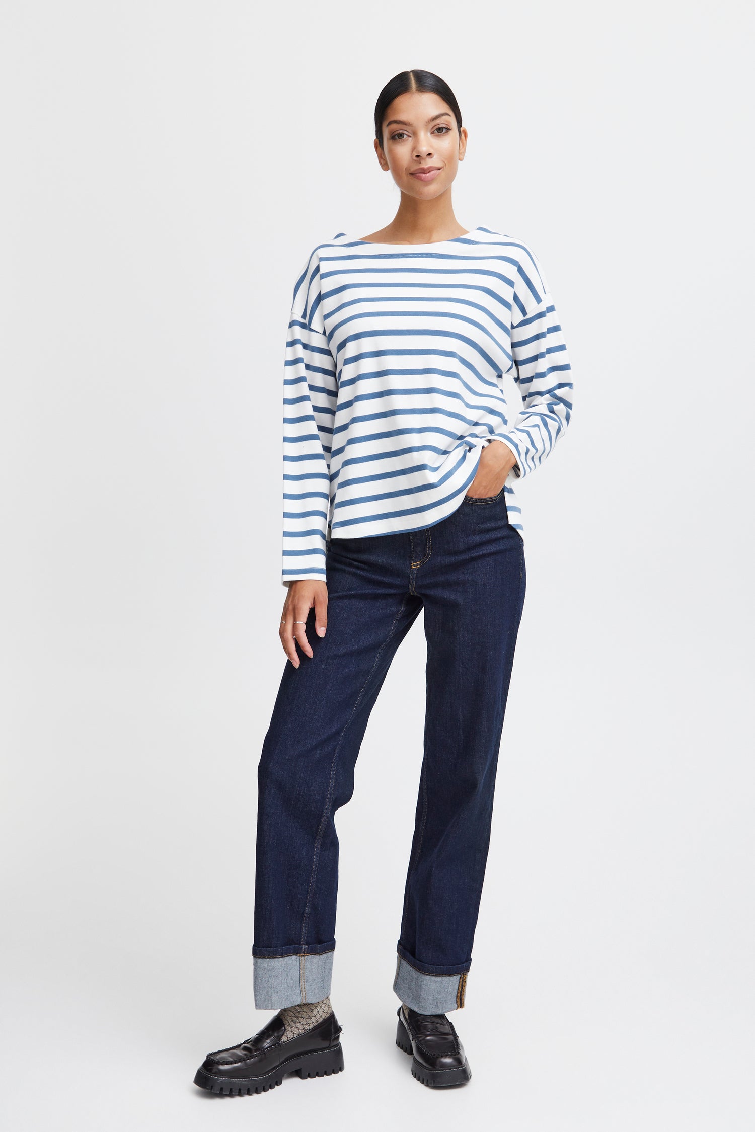 B.Young Ramsi Long Sleeve Stripe T-Shirt