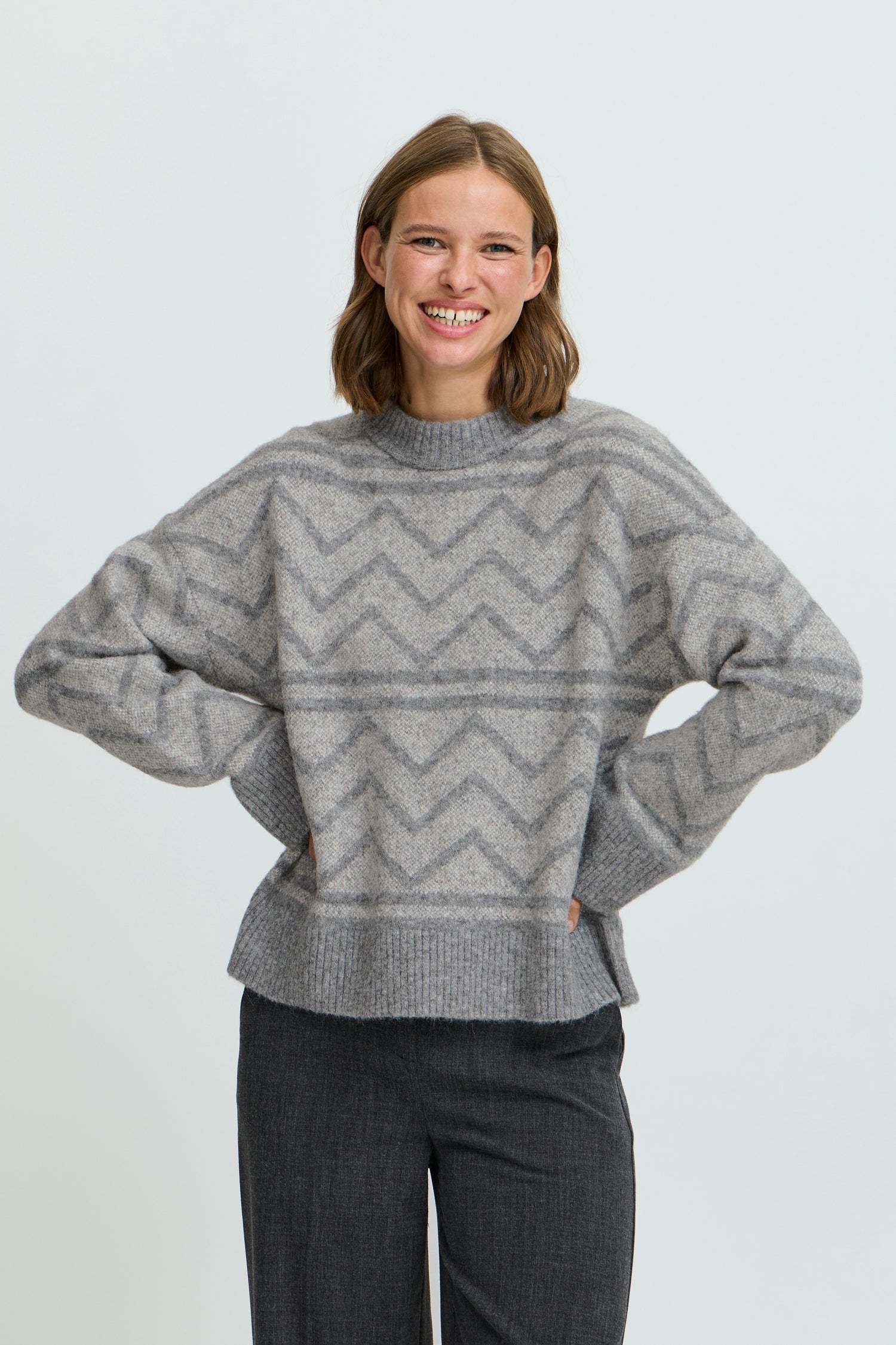 B. Young Omea Geometric Sweater