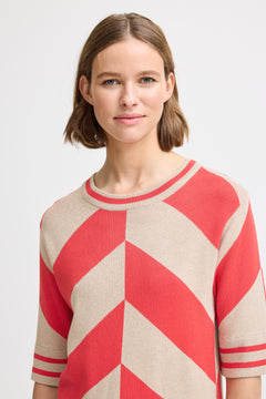 B. Young Mmorla Short Sleeve Geometric Sweater