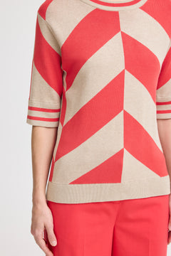 B. Young Mmorla Short Sleeve Geometric Sweater