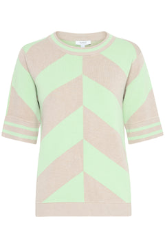 B. Young Mmorla Short Sleeve Geometric Sweater