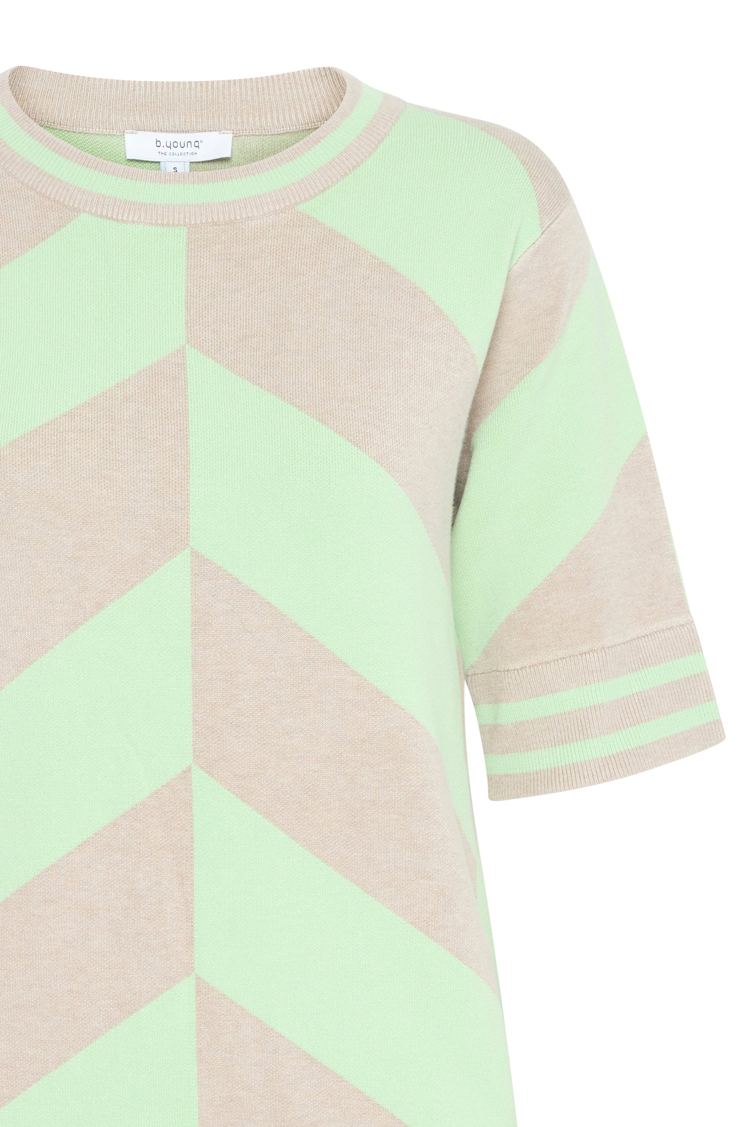 B. Young Mmorla Short Sleeve Geometric Sweater