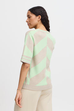 B. Young Mmorla Short Sleeve Geometric Sweater