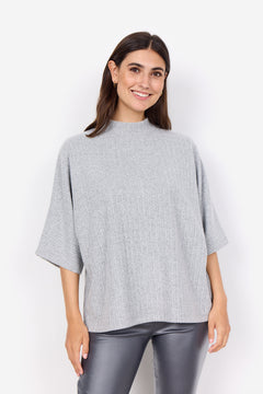 Soya Concept Isel Half Sleeve Ribbed Pullover