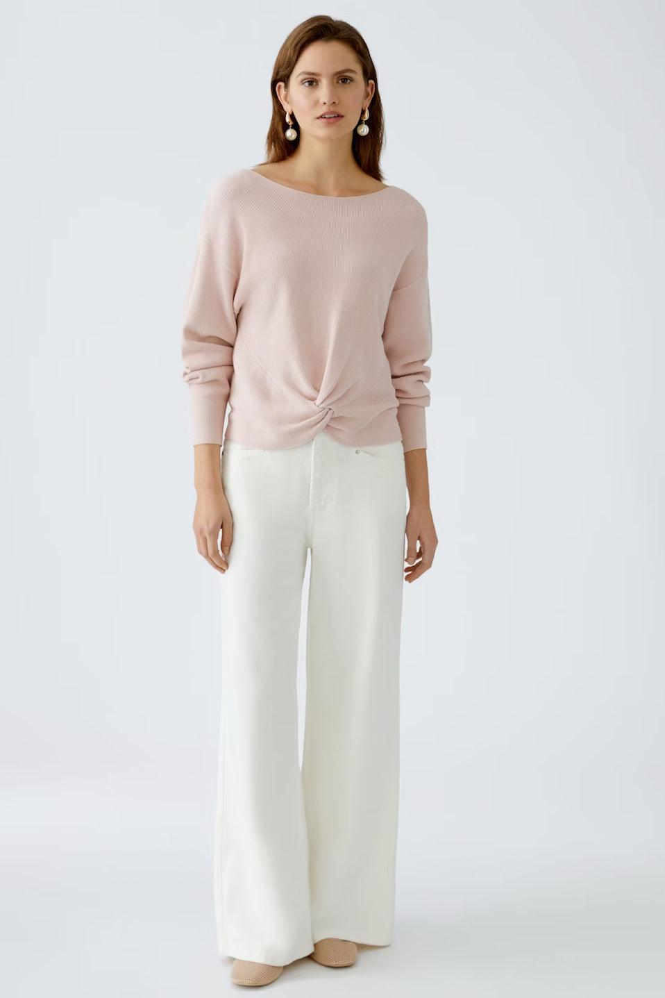 Oui Twisted Hem Sweater