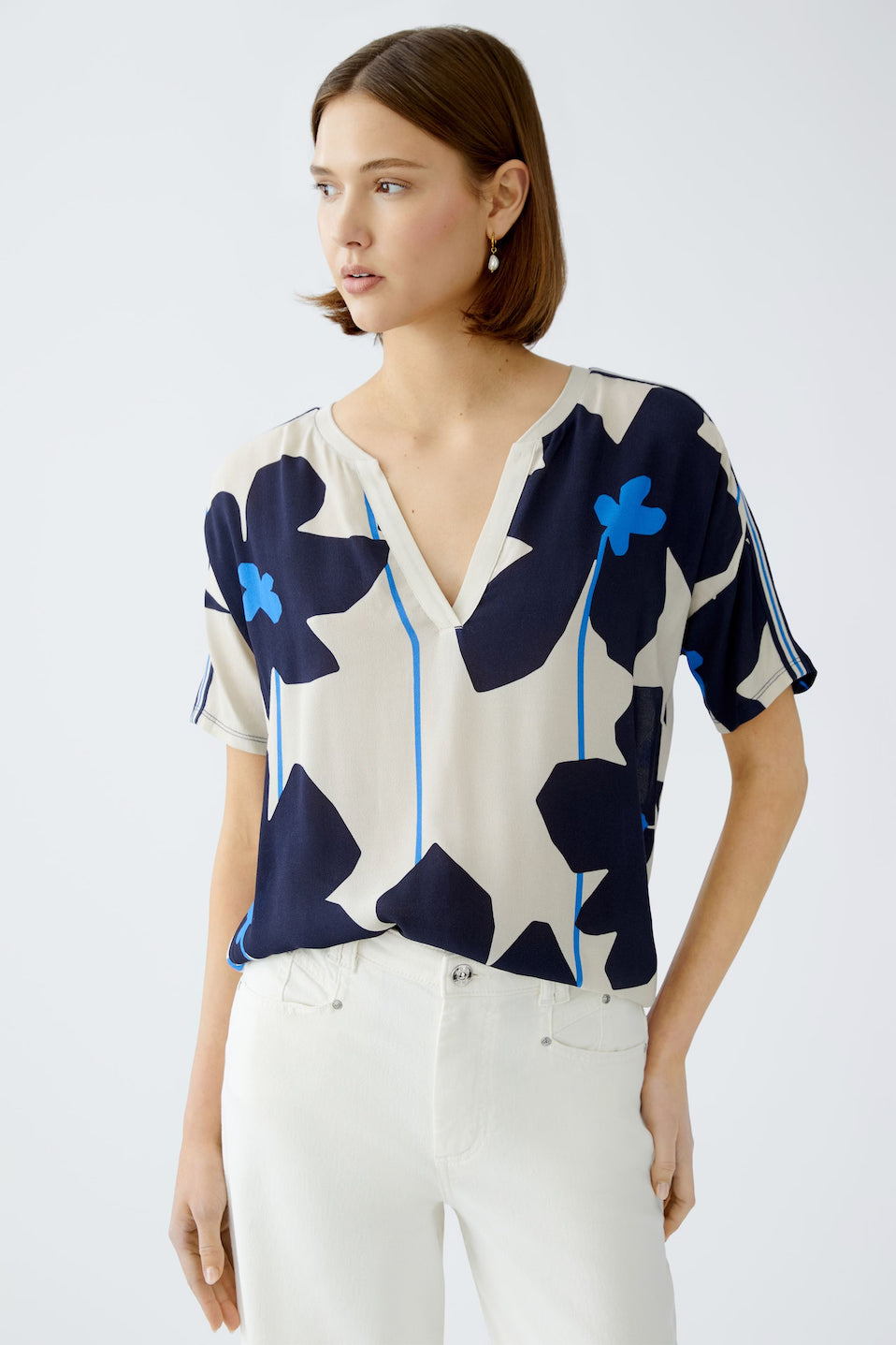 Oui Floral Print Blouse