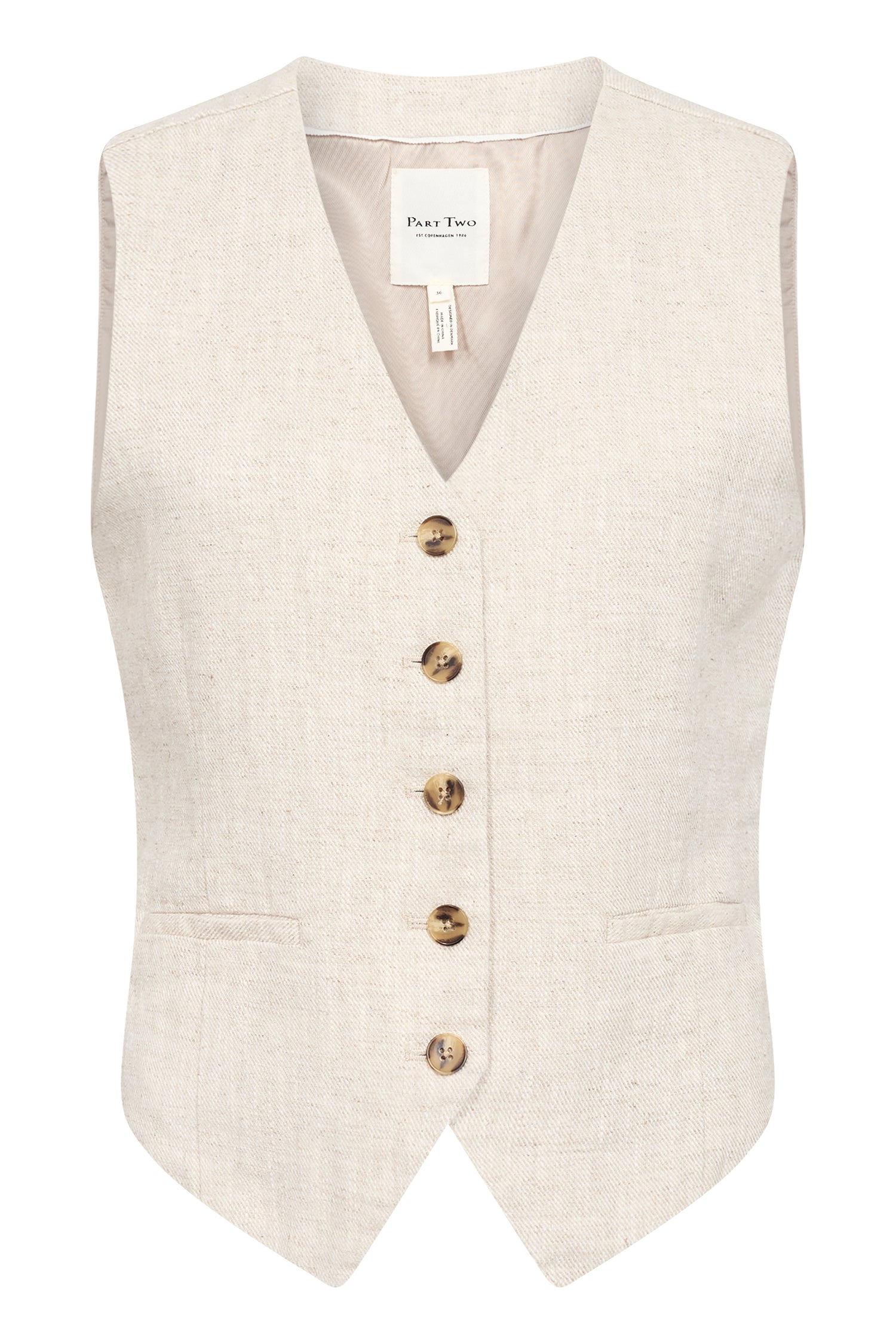 Part Two Nadhia Linen Blend Waistcoat