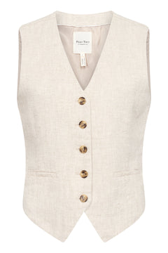 Part Two Nadhia Linen Blend Waistcoat