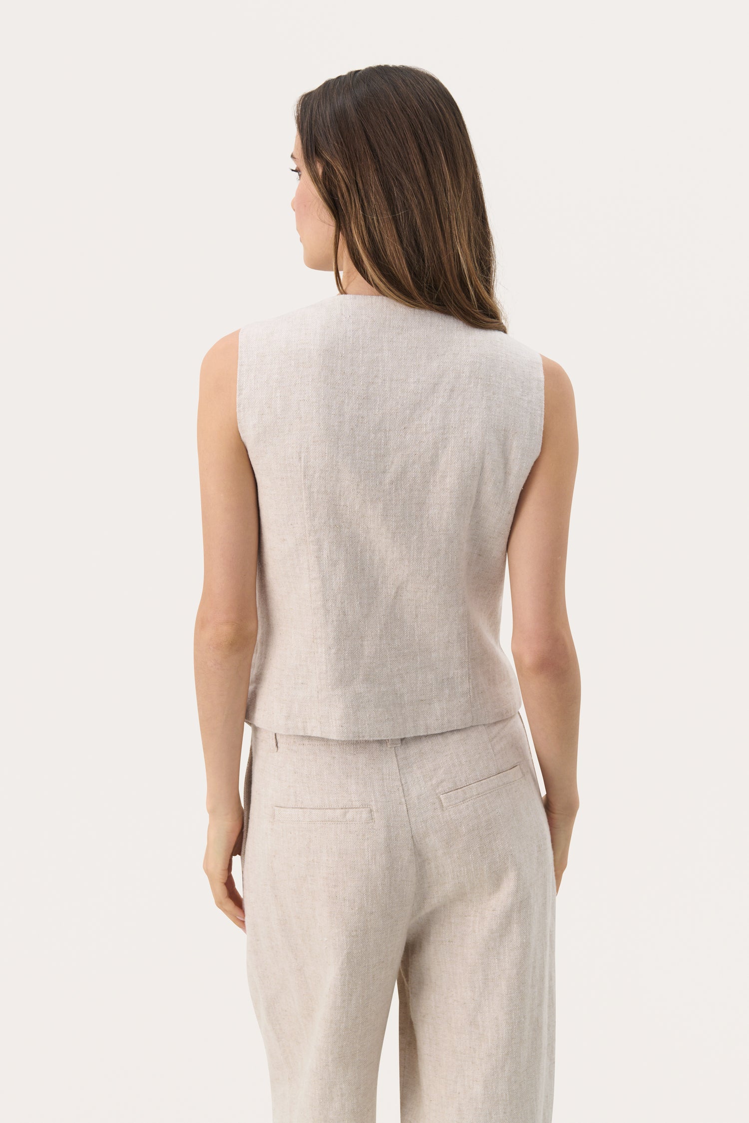 Part Two Nadhia Linen Blend Waistcoat