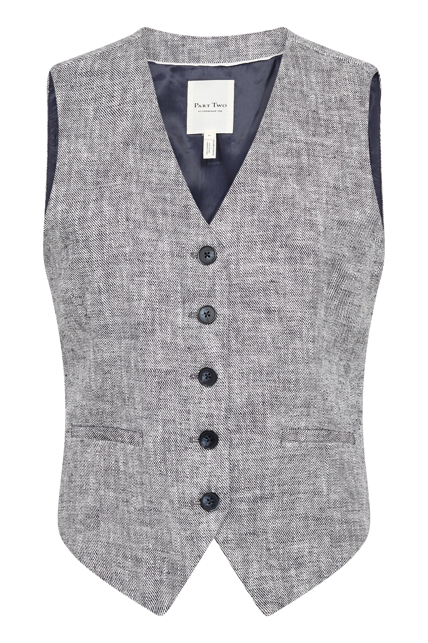 Part Two Nadhia Melange Linen Blend Waistcoat