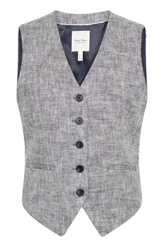 Part Two Nadhia Melange Linen Blend Waistcoat