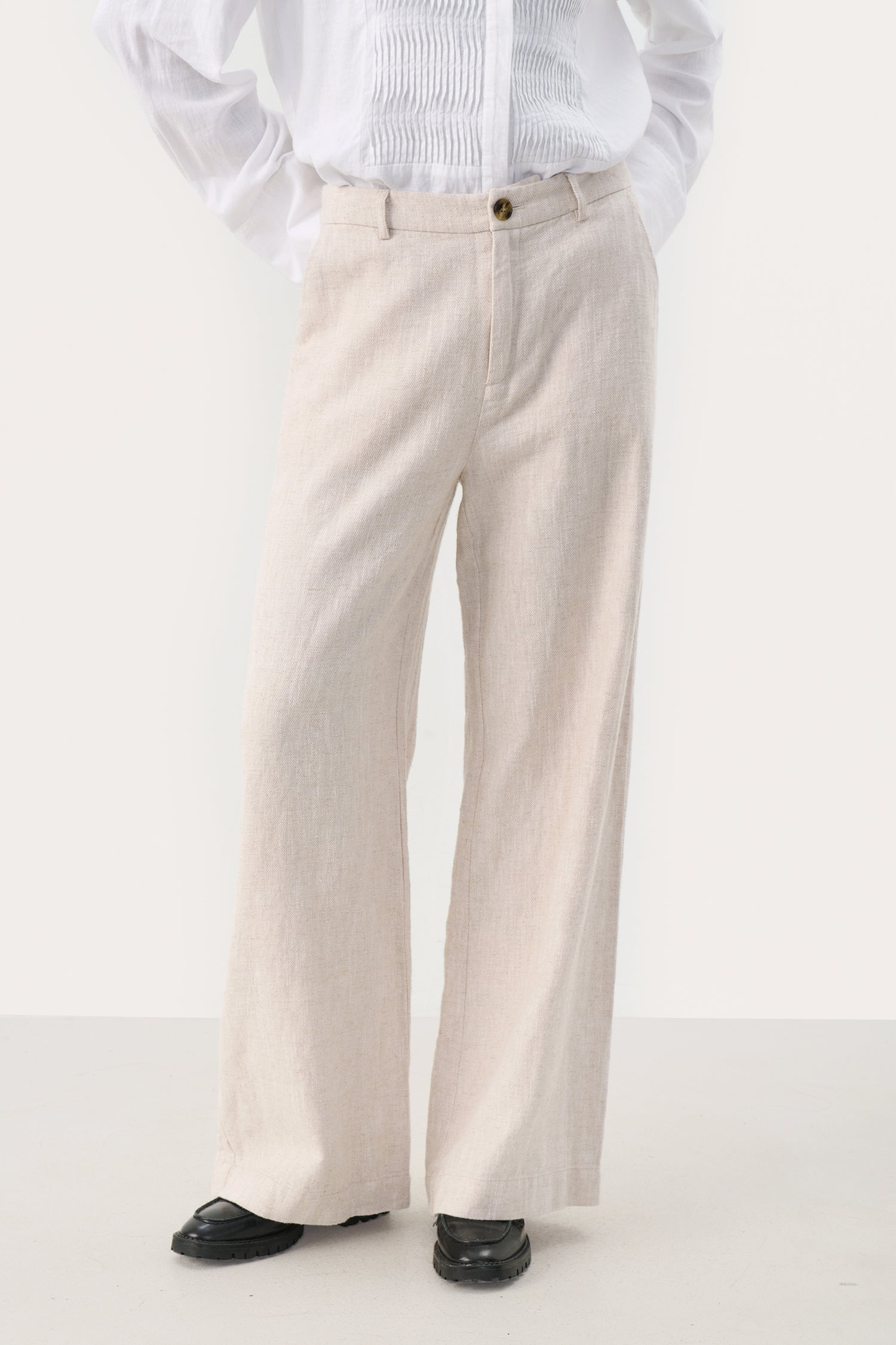 Part Two Ninnes Melange Classic Linen Blend Trouser