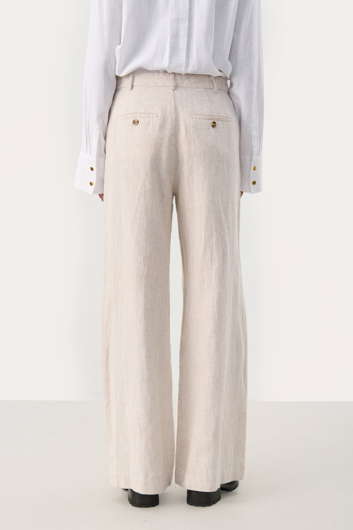 Part Two Ninnes Melange Classic Linen Blend Trouser