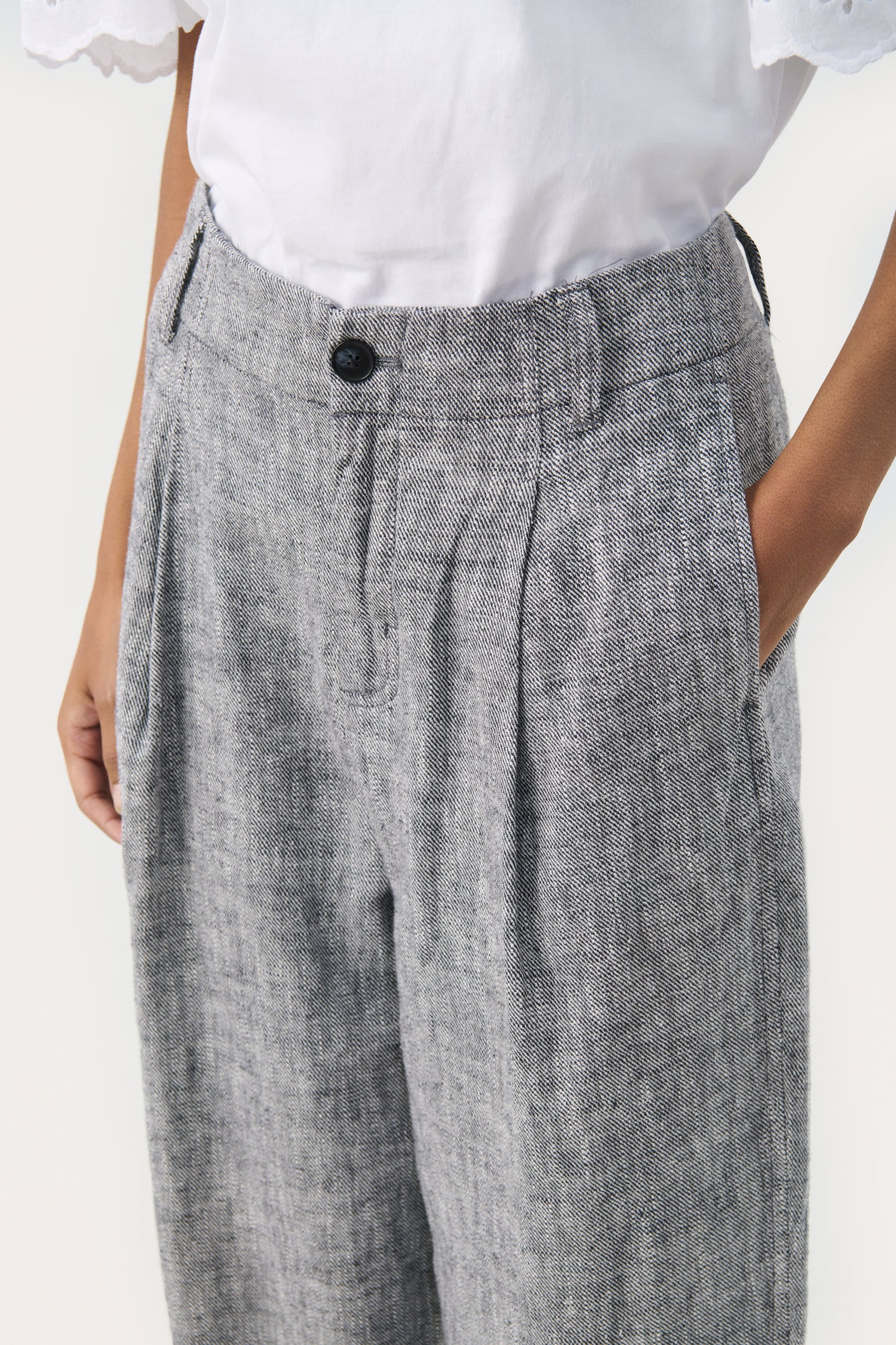 Part Two Nettas Melange Linen Blend Pant