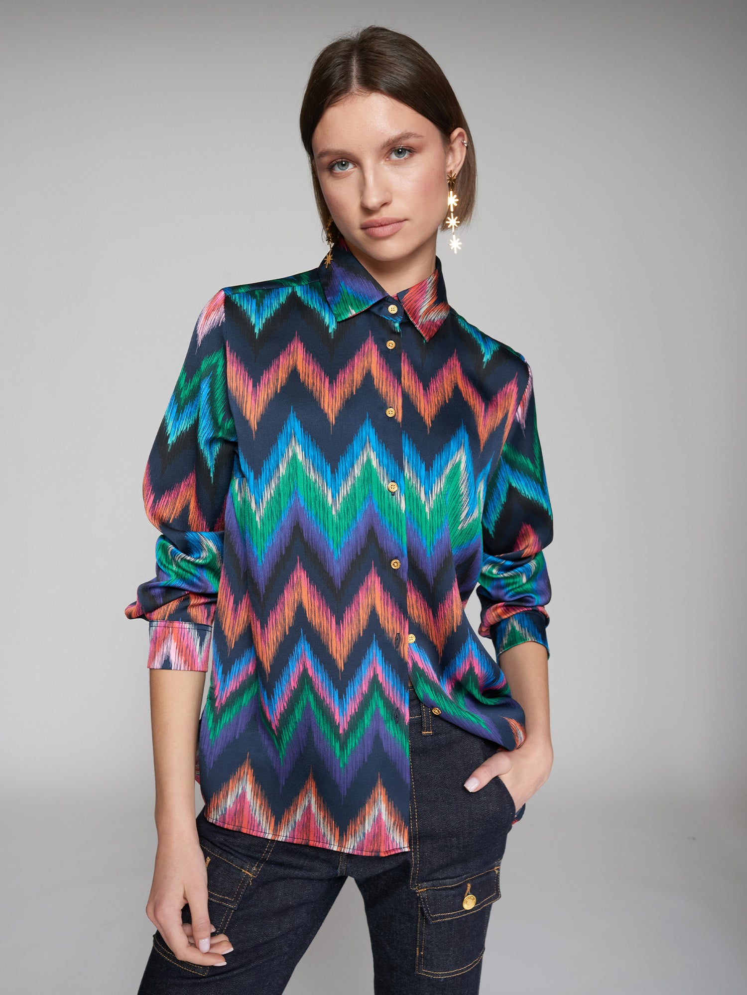 Vilagallo Zig Zag Blouse