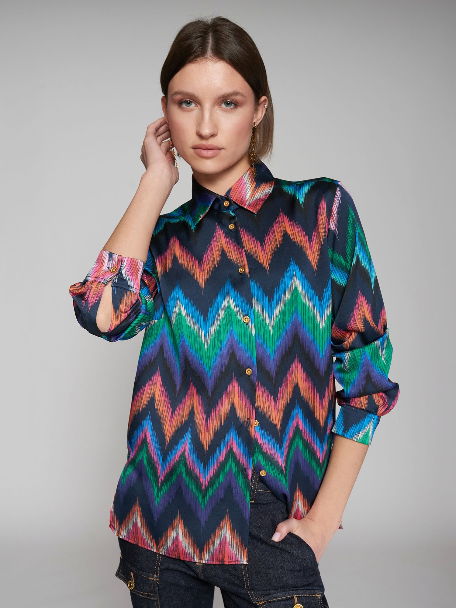 Vilagallo Zig Zag Blouse